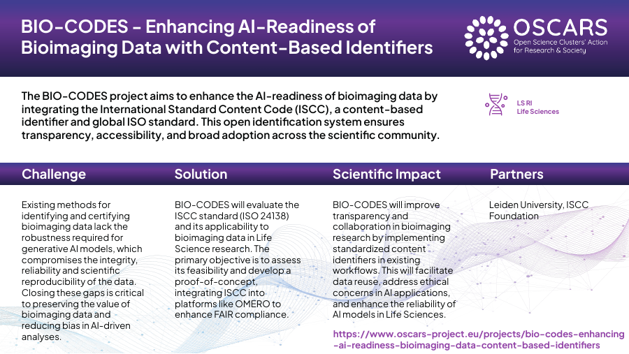 First slide of Enhancing AI-Readiness of Bioimaging Data with Content-Based Identifiers
